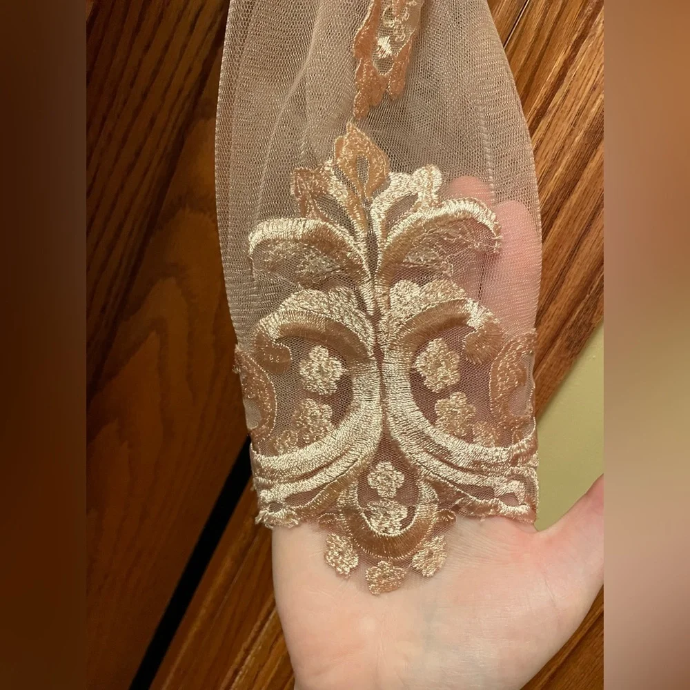 JJ’s House Special Occassion Gown Dusty Rose 3/4 sleeve - Picture 5 of 6